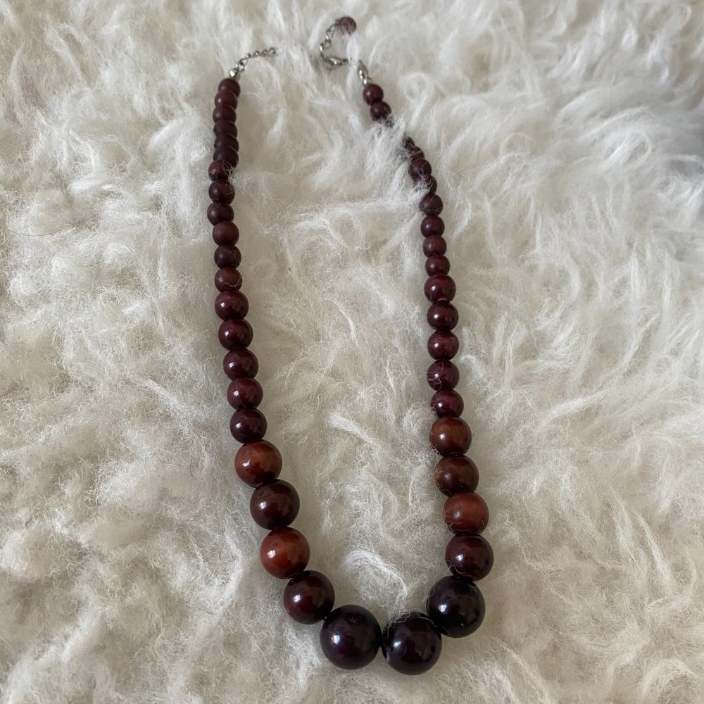 Wooden Beaded Necklace - Picture 2 of 2